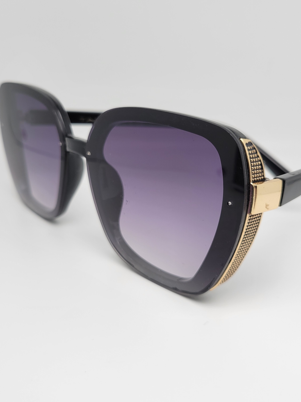 Tahari Black Frames with Gradient Purple Lenses Women's Sunglasses